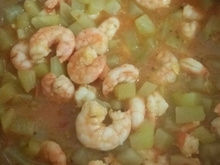 Camarão Ensopado com Chuchu