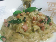Risoto de abobrinha e iogurte