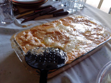 Lasanha de frango ao molho rosê