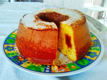 Bolo de fubá de massa cozida