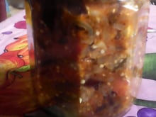Berinjela para comer com pão
