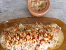 Filé de peixe ao molho de camarão