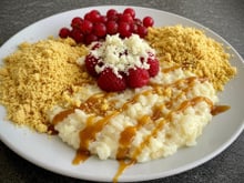 Arroz doce cacio e pepe