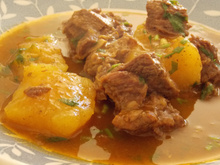 Carne com mandioca