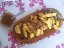 Cupim assado com batatas