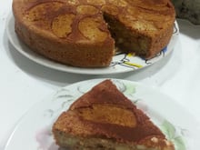 Bolo integral de maçã e banana