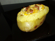 Batata recheada prática