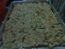 Torta de pão assada