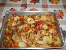 Asa de frango assada no forno