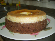 Pudim Bolo de chocolate