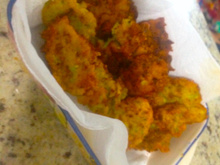 Bolinho de arroz com abobrinha
