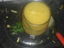 Caldo de aipim com frango