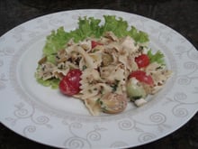 Salada de macarrão gravata sucesso de verão