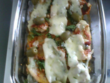 Filé de peixe assado com batatas