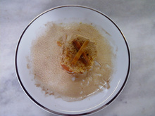 Bolo de soja com maçã