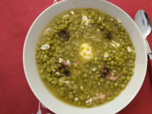 Sopa de ervilha com bacon