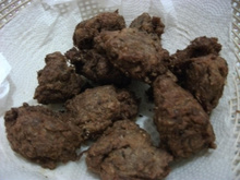 Bolinho de feijão e carne