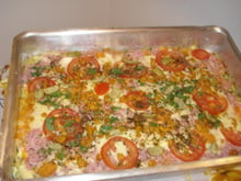 Pizza de massa de abobrinha
