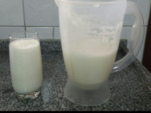 Suco de melão com leite