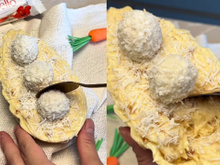 Me apaixonei por esse ovo de Páscoa recheado com creme de Raffaello muito fácil de fazer, você precisa provar a receita agora!