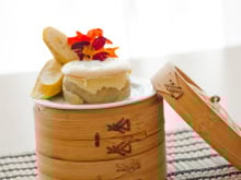 Doce de banana com creme