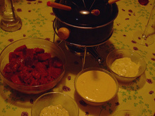 Fondue de Carne com Patês