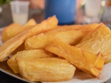 Mandioca frita e sequinha