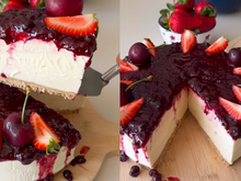 Cheesecake de frutas vermelhas: sobremesa cremosa e fácil para impressionar sua família neste Natal