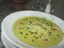 Sopa cremosa de ervilhas