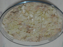 Frango com creme de leite e creme de cebola