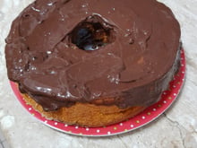 Bolo de cenoura marmorizado
