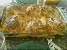 Frango assado com creme de cebola