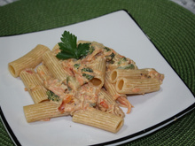 Rigatoni com legumes