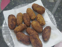 Croquete de sardinha saboroso