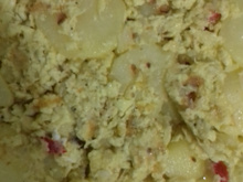 Omelete com batata cozida