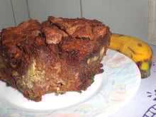 Torta de banana com chocolate