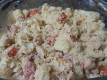 Couve-flor cremosa com frango