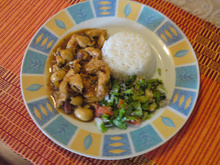 Frango na cerveja preta