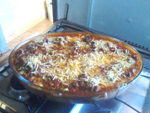 Lasanha de berinjela com palmito