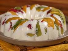 Pudim de salada de frutas 