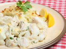 Torta de bacalhau cremosa