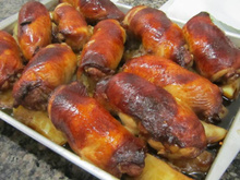 Coxa de frango desossada e recheada