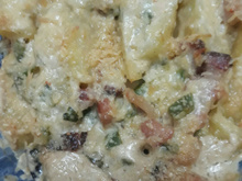 Batata assada com bacon