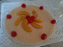 Creme gelado de pêssego