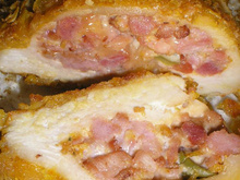 Peito de frango recheado empanado - EMCocina