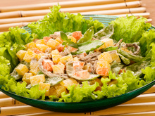 Salada de carne desfiada