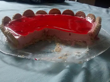 Torta de mousse de morango