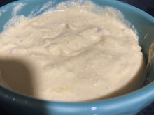 Creme de palmito com alho-poró e frango
