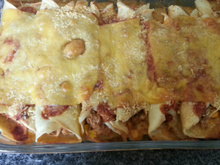 Recheio de frango para panqueca