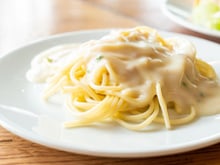 Macarrão com requeijão